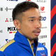 W杯開幕まで１００日を迎え、練習後に心境を語ったFC東京の日本代表DF長友（カメラ・岩原　正幸）