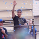 パレードに参加したドジャース・大谷翔平【写真：荒川祐史】