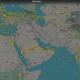 中東の空域閉鎖により航空各社は長距離便の航路変更を余儀なくされている/Flightradar24