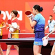 中国ペアに及ばなかった張本美和、早田ひなペア(右側)