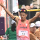 マラソン競歩の初代王者となった勝木選手（自衛隊体育学校提供）