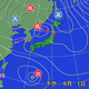 1日午後9時の予想天気図。