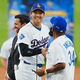 贈呈セレモニーに参加したドジャース・大谷翔平【写真：荒川祐史】