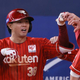 オリックス戦で本塁打を放った楽天・佐藤直樹【写真提供：産経新聞社】