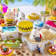 PEANUTS�ȥ���ܤ����ҥ�ȥ�̾�Ų��Υ��ޡ��������ĥӥ�åե� Snoopy Summer Beach Time